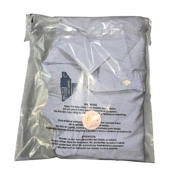 Vintage Polo Ralph Lauren Shirt Men's Andrew Long Sleeve Classic Fit 16-34 - Picture 6 of 7